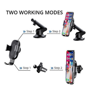 3 In 1 Wireless Charger Car Phone Holder