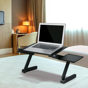 Adjustable Aluminum Laptop Desk(Mouse Pad Included)