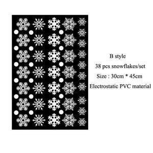 Snowflake Electrostatic Sticker 38 Pcs/Lot