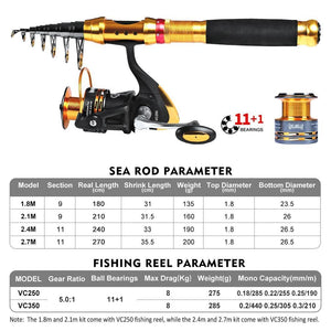 Fishing Rod And Reel Combo Kit