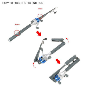 Telescopic Reel Combo Fishing Rod