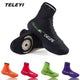 Hot TELETI White Black Cycling Shoe Cover Men Women Bike Shoe Cover windproof MTB Bicycle Zippered Overshoes Riding Quick dry