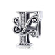 925 Silver Vintage Alphabet Bead